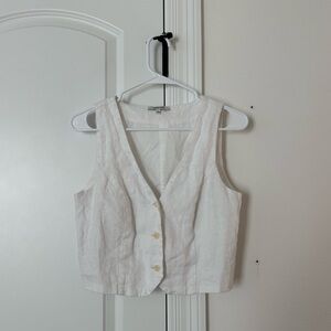 White madewell vest